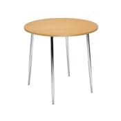 Jemini Bistro Table Round 800x800x740mm Beech/Chrome KF815146 image
