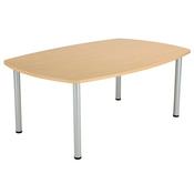 Jemini Boardroom Table Pole Leg 1800x1200x730mm Nova Oak KF821847