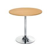 Jemini Bistro Trumpet Table Small 800x800x715mm Beech/Chrome KF838282 image