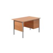 5 Star Modara Desk 2 Drw Fixed Pedestal 1200x730mm Beech KF838371