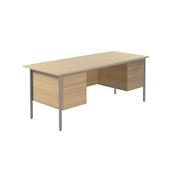 5 Star Modara Desk 2/3 Drw Fixed Pedestal 1800x730mm Oak KF838777 image
