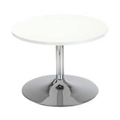 5 Star Sosta Low Round Bistro Table 600x420mm White/Chrome KF838812