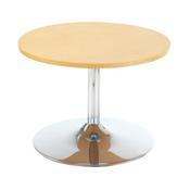 5 Star Sosta Low Round Bistro Table 600x420mm Beech/Chrome KF838813 image