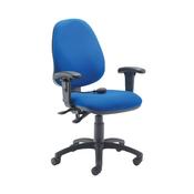 First High Back Posture Chair with Adjustable Arms 640x640x990-1160mm Blue KF839325 image