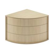 Jemini Reception Modular Corner Desk Unit 800x800x740mm Maple KF840169 image