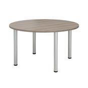 Jemini Circular Meeting Table 1200x1200x730mm Grey Oak KF840198 image