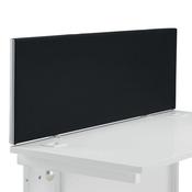 Jemini Straight Desk Mounted Screen 1400x25x400mm Black KF90502 image