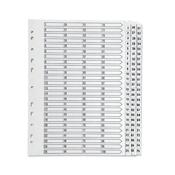 Q-Connect 1-75 Index Multi-Punched Reinforced Board Clear Tab A4 White KF97058 image