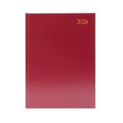 5 Star Desk Diary Week To View A4 Burgundy 2026 KFA43BG26
