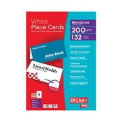 Decadry Perforated Place Cards 200gsm White (Pack of 132) DPOCB3713
