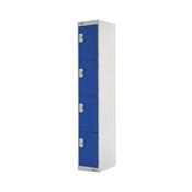 Four Compartment Locker 300x300x1800mm Blue Door M12214GUCF00 image