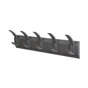 Acorn Wall Mounted Coat Rack with 5 Hooks 610x57x1200mm Grey 319875 image