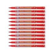 Pentel Permanent Marker Fine Point Red Pack of 12 NM470-B