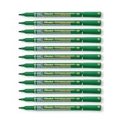 Pentel Permanent Marker Fine Point Green Pack of 12 NM470-D