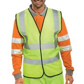 Beeswift High Visibility Waistcoat Full App G Saturn Yellow 2XL WCENGXXL