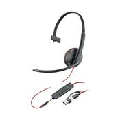 Poly Blackwire 3215 Monaural UC USB-C/A +3.5mm Headset 8X227AA