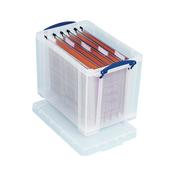 Really Useful 24L Plastic Storage Box With Lid W465xD270xH290mm Clear RUP80256