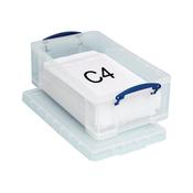 Really Useful 12L Plastic Storage Box with Lid 465x270x150mm C4 Clear 12C image