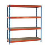 VFM Orange/Zinc Heavy Duty Painted Shelving Unit 379028