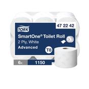 Tork SmartOne Toilet Roll 2-Ply White 1150 Sheets (Pack of 6) 472242