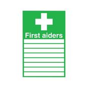 Safety Sign First Aiders Self-Adhesive 300x200mm FA01926S