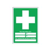 Safety Sign First Aid 600x450mm PVC E91A/R