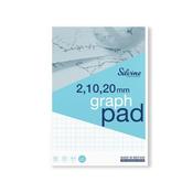 Silvine Graph Pad 2/10/20mm 50 Sheets A4 A4GP21020