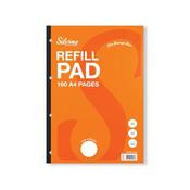Silvine Punched Feint Ruled Sidebound Refill Pad 160 Pages A4 (6 Pack) A4SRPFM image