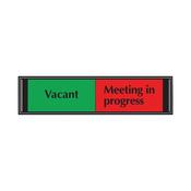 Sliding Sign Vacant/Meeting In Progress Self Adhesive 225x52mm