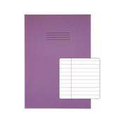 Rhino Exercise Book 80 Page 13x9in 8mm Ruled Purple Contract (Pack of 50) VDUV080-214-6