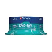 Verbatim DVD-RW 4x Non-Printable 4x 4.7GB (Pack of 25) 43639