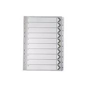 A4 White 1-10 Mylar Index Mylar Reinforced Tabs/Holes WX10528
