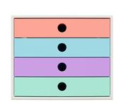 Exacompta Candy Tidy Filibox Filing Module, 4 Drawers - Assorted colour image