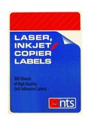 NTS Labels Laser Copier Inkjet 63.5x38.1mm White (Pack of 2100 Labels - 21 Labels per Sheet)