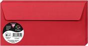 Clairefontaine 5585C Pack of 20 Self-Adhesive Envelopes Format DL 110x220mm 120gsm Intensive Red Invitation Events Correspondence Pollen Range Premium Paper
