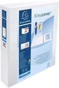 Exacompta Kreacover A4+ Presentation Ring Binder 25mm 4 D-Ring White | 51946E