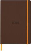 RHODIA 117384C - Bronze Flexible Notebook - A5 - Lined - 160 pages - Ivory Clairefontaine Paper 90 g/m - Bookmark, Elastic Closure - Faux Leather Cover - Rhodiarama Collection