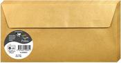 Clairefontaine 50085C Gold Iridescent Paper Pack of 20 Self-Adhesive Envelopes DL 110x220mm120gsm Invitation Events Correspondence Pollen Range Premium
