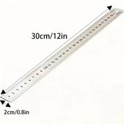 Value X Stainless Steel Double Sided Ruler 12inch/30cm image