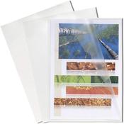 Exacompta - 58500E - Grained PP Cut Flush Folders (Pack of 100) - 220 x 310mm in Size, Suitable for A4 Documents, 120 Micron Polypropylene, L-Shaped Opening - Crystal Clear image