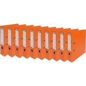 Exacompta - Ref 53744E - Prem'Touch PVC A4 Lever Arch File 70mm Spine, 75mm  FSC-Certified - Orange Cover - Pack of 10 image