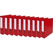Exacompta - Ref 53745E - Prem'Touch PVC A4 Lever Arch File 70mm Spine, 75mm  FSC-Certified - Red Cover - Pack of 10