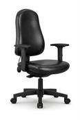 Phoenix Operators Chair, with Pump-Up Lumbar Support, Black Frame and Black Vinyl