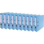 Exacompta - Ref 53702E - Prem'Touch PVC A4 Lever Arch File 70mm Spine, 75mm FSC-Certified -Light Blue Cover - Pack of 10 image