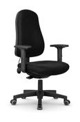 Phoenix Operators Chair, with Pump-Up Lumbar Support, Black Frame and Black Fabric