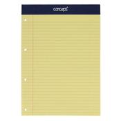 Concept A4 Executive Legal Pads 50 Sheet Top Bound Yellow Writing Pads – for Office, School &amp; Home (Pack of 5)