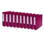 Exacompta - Ref 53759E - Prem'Touch PVC A4 Lever Arch File 70mm Spine, 75mm FSC-Certified - Raspberry Cover - Pack of 10