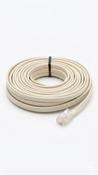 Universal RJ11 Telephone Extension Cable – 6P4C Modular Plug (Cream)