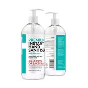 Zidac Premium Hand Sanitiser with Aloe Vera 500ml Pump Bottle | 70% Alcohol Antibacterial Hand Gel Kills 99.99% of Germs