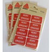 Avery Very Urgent labels Pkt 56 Ref 32-432